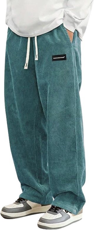 Mens Corduroy Casual Straight Sweatpants